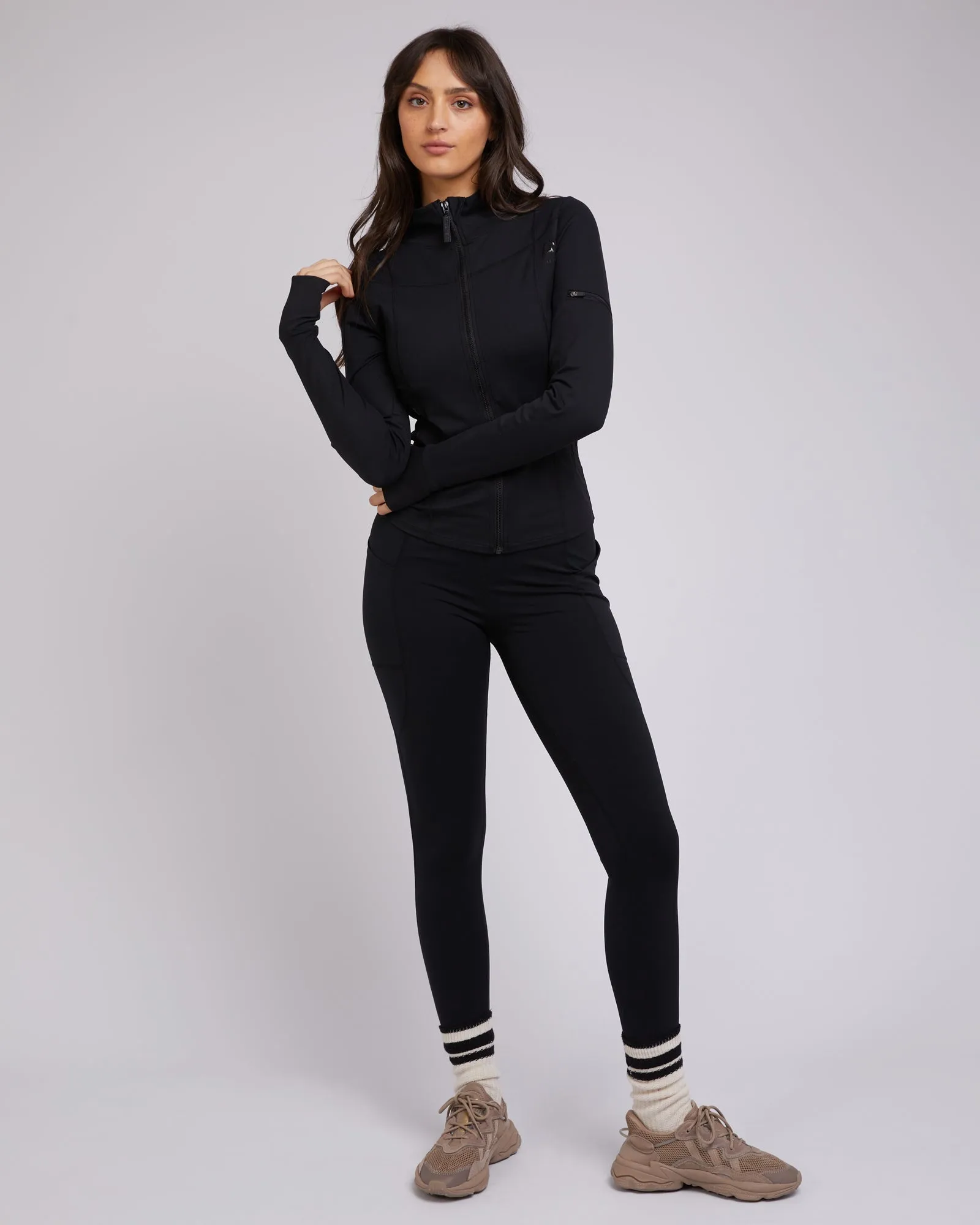 Active Zip Through Black sold by edge clothing product image thumbnail 2