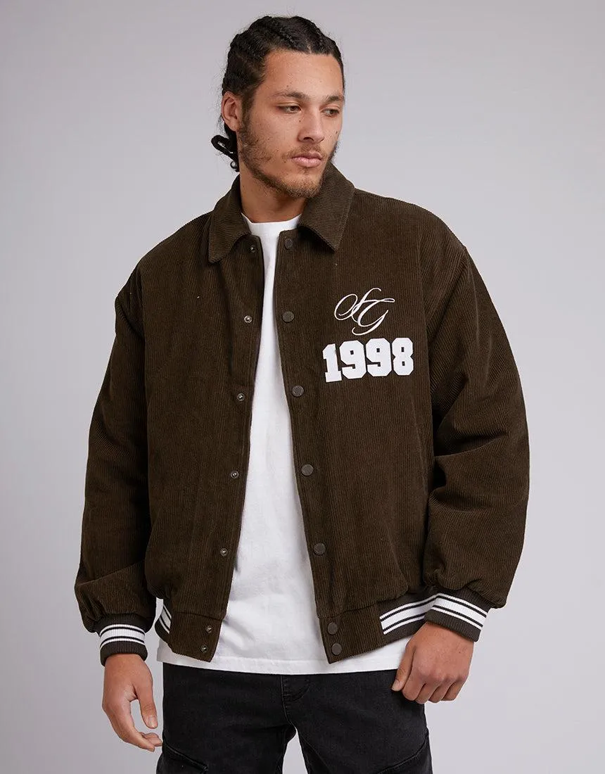 Cord Varsity Jacket Brown sold by edge clothing