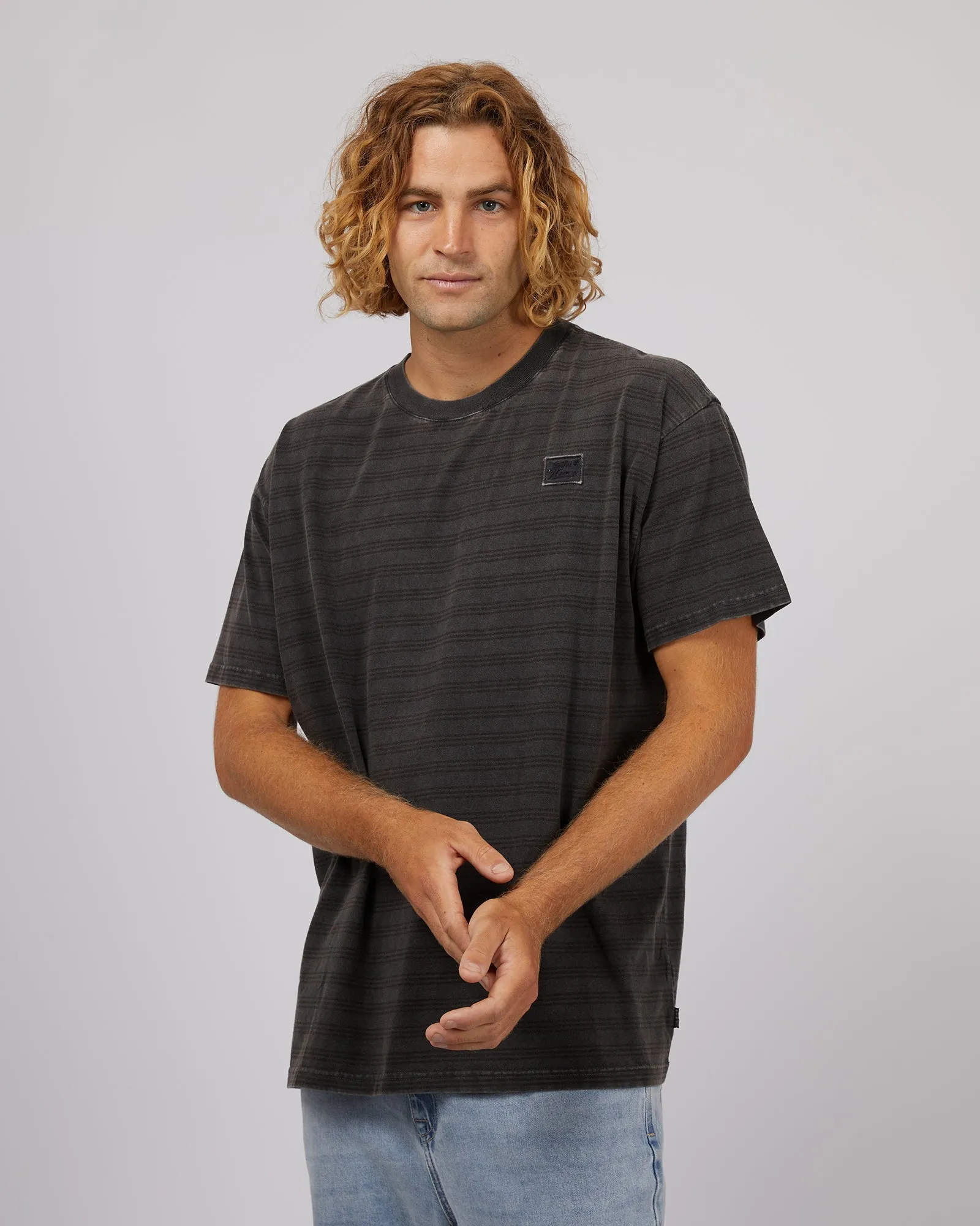 Overdyed Stripe Tee Black sold by edge clothing product image thumbnail 4