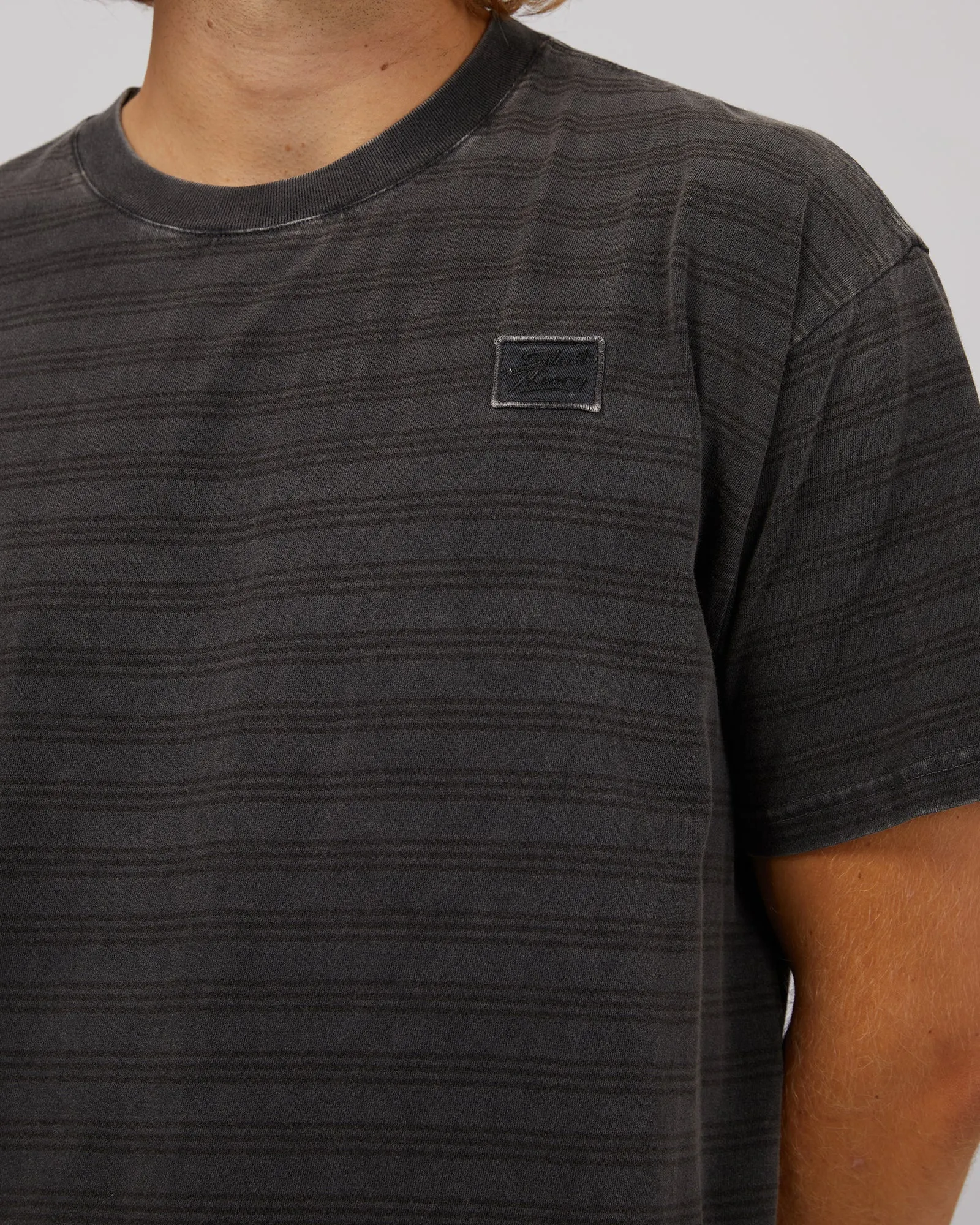 Overdyed Stripe Tee Black sold by edge clothing product image thumbnail 5