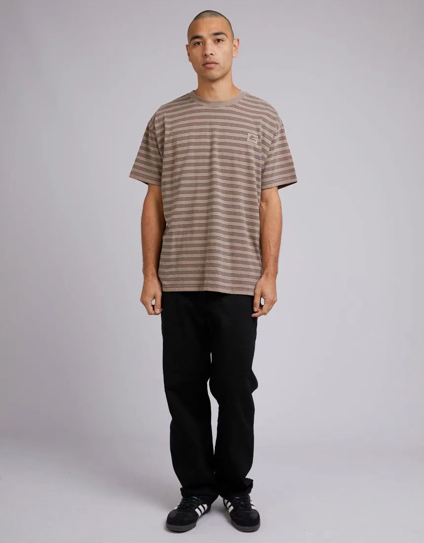 Overdyed Stripe Tee Mushroom sold by edge clothing product image thumbnail 2