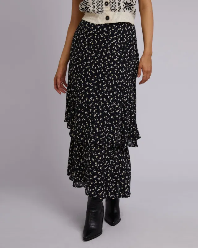 Lily Floral Print Maxi Skirt sold by edge clothing