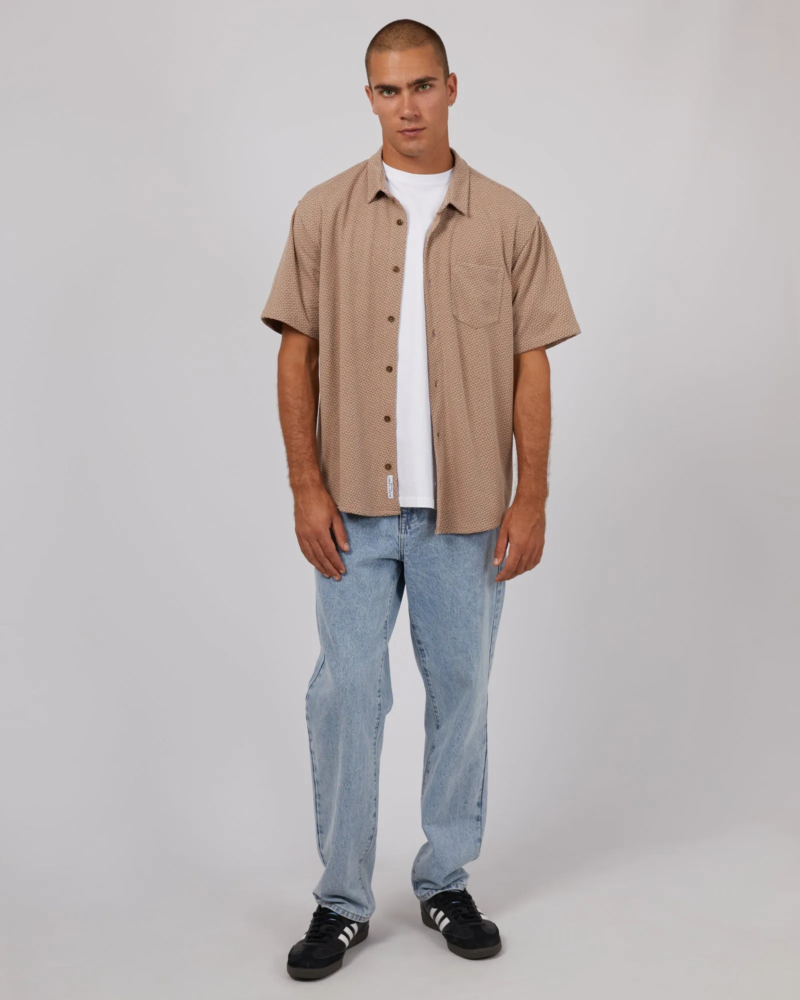 Textured Shirt Chocolate sold by edge clothing product image thumbnail 2