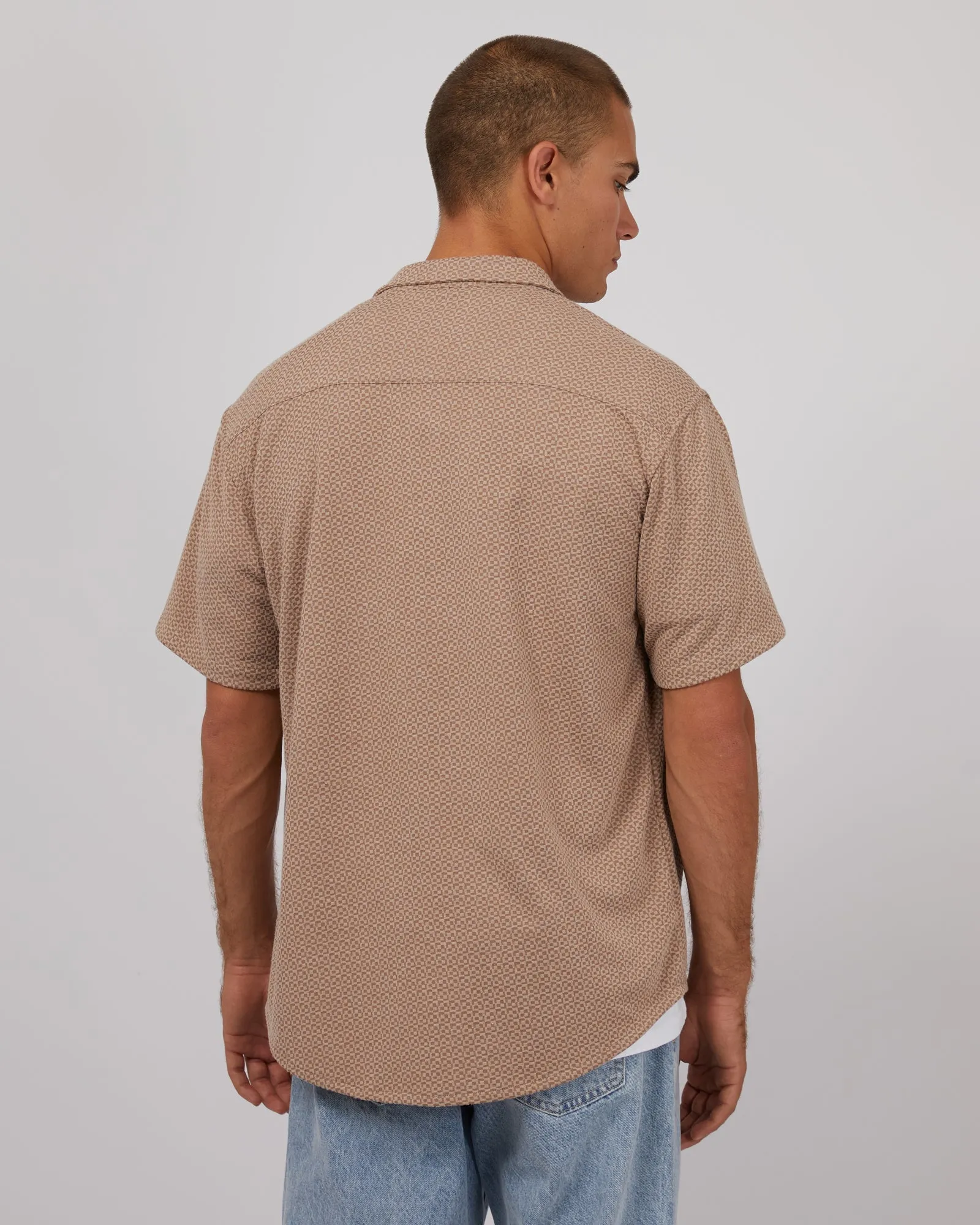 Textured Shirt Chocolate sold by edge clothing product image thumbnail 3