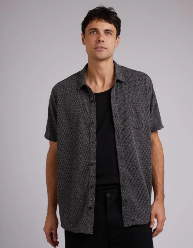 Textured Shirt Black sold by edge clothing