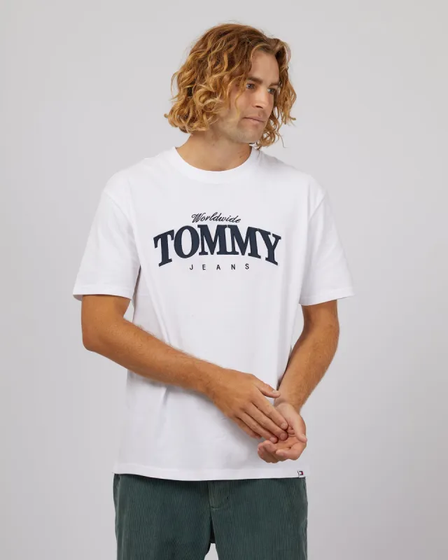 Varsity Luxe Tee White sold by edge clothing