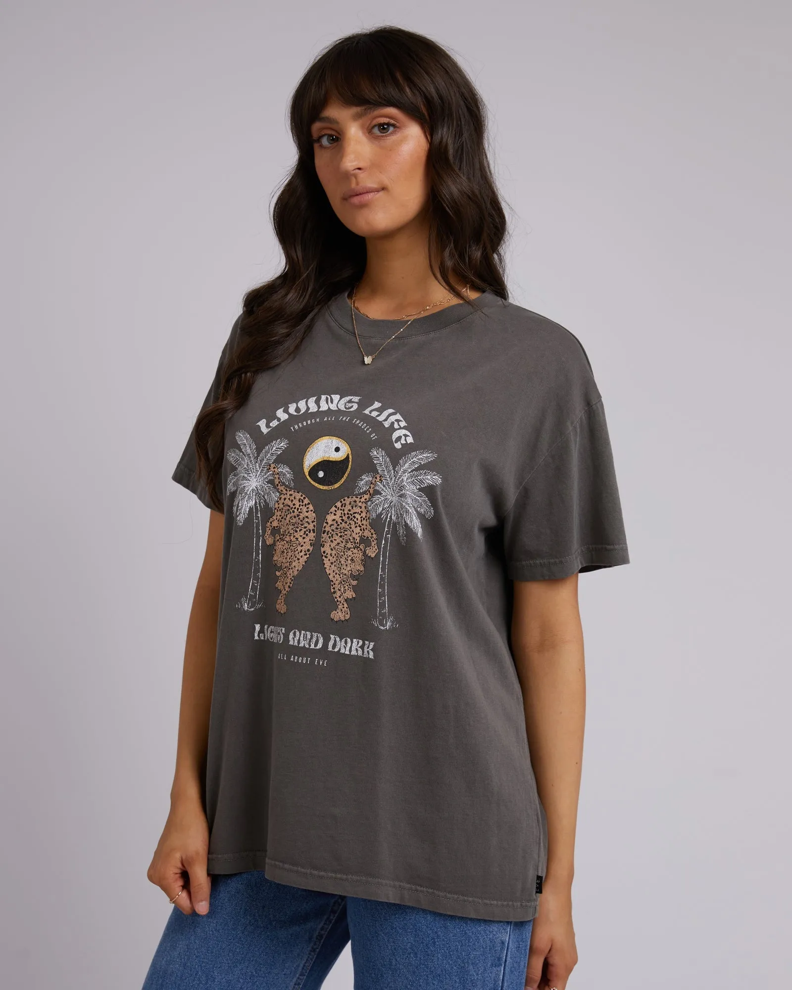 Living Life Standard Tee Charcoal sold by edge clothing product image thumbnail 4