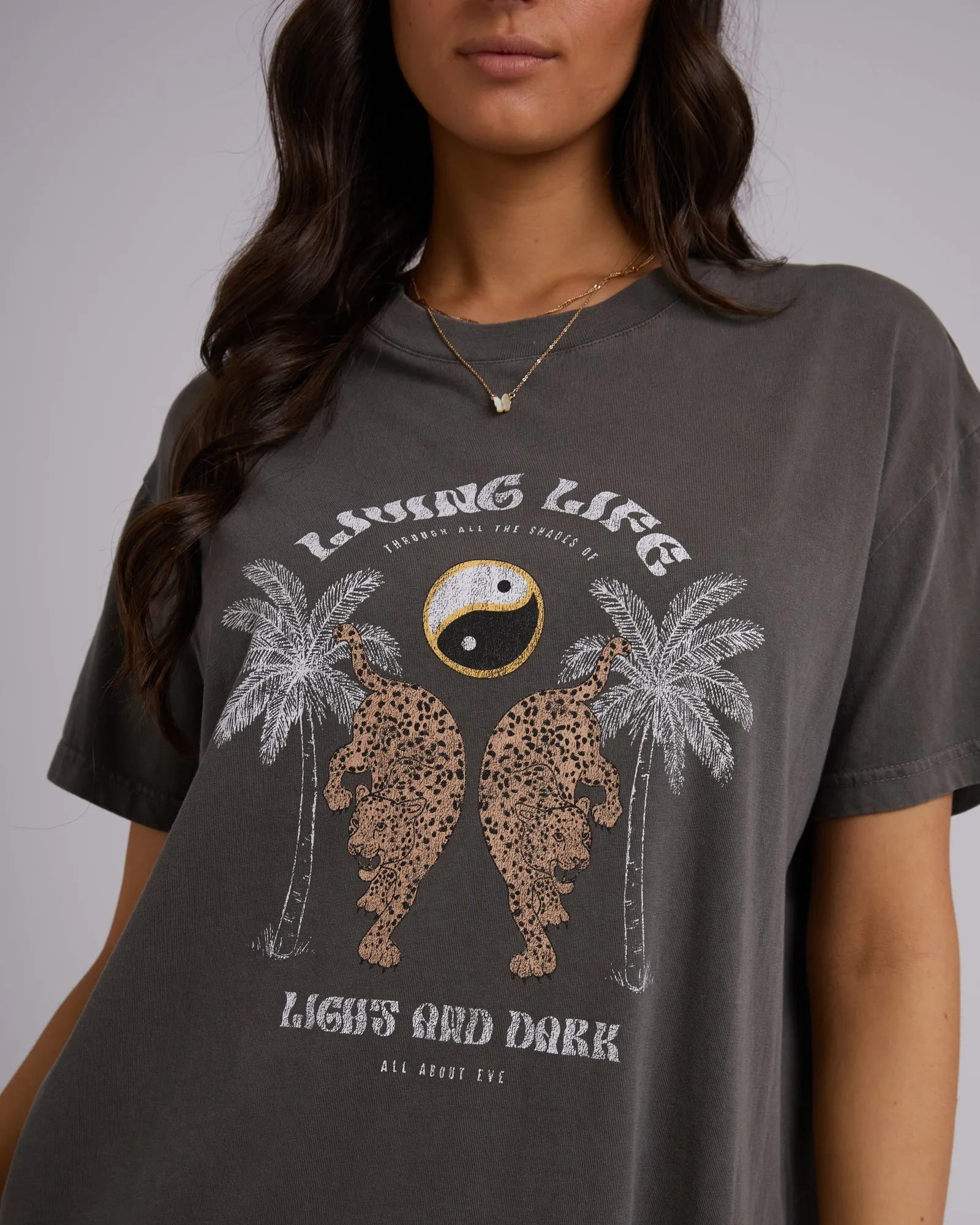Living Life Standard Tee Charcoal sold by edge clothing product image thumbnail 5