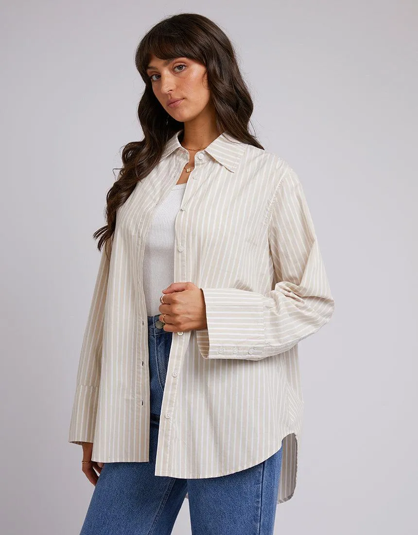 Holiday Oversized Shirt Oatmeal sold by edge clothing product image thumbnail 4