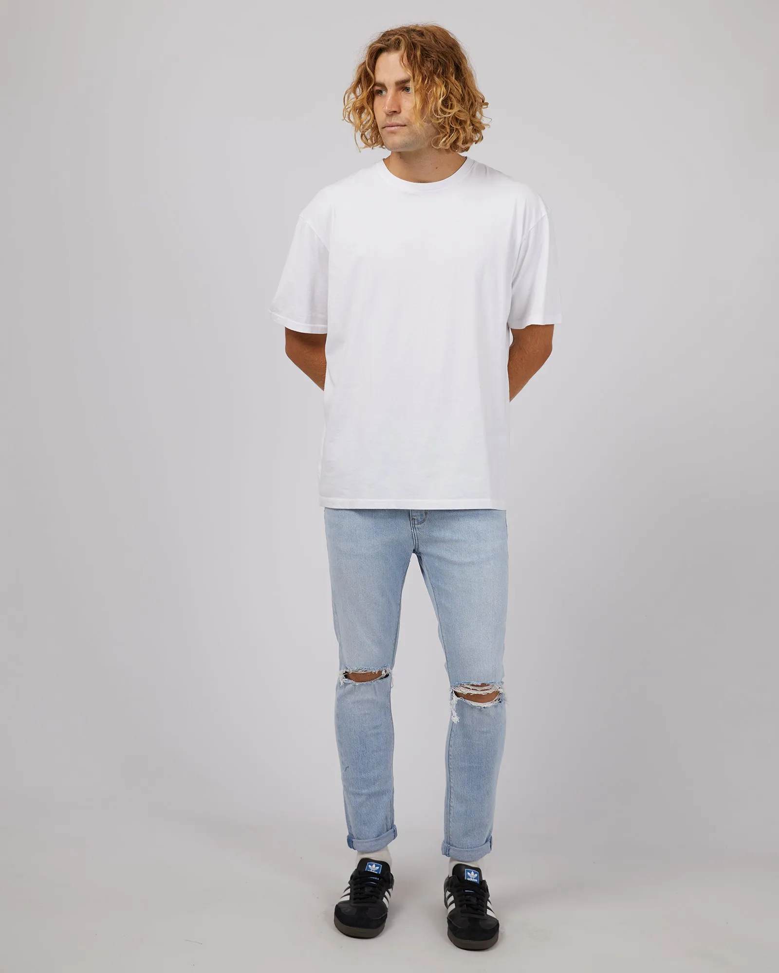 Dropped Skinny Jean Vocoder Rip Blue sold by edge clothing product image thumbnail 2