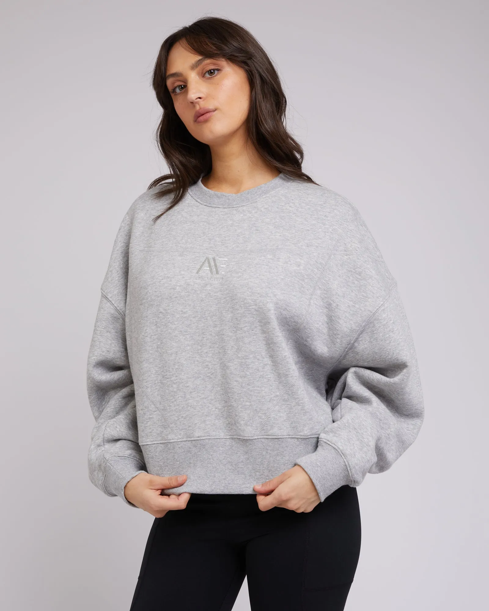Active Tonal Sweater Grey Marle sold by edge clothing product image thumbnail 4