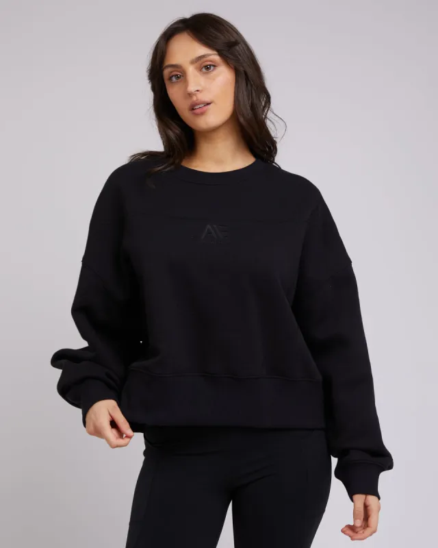 Active Tonal Sweater Black sold by edge clothing