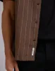 Seersucker Shirt Chocolate Stripe sold by edge clothing