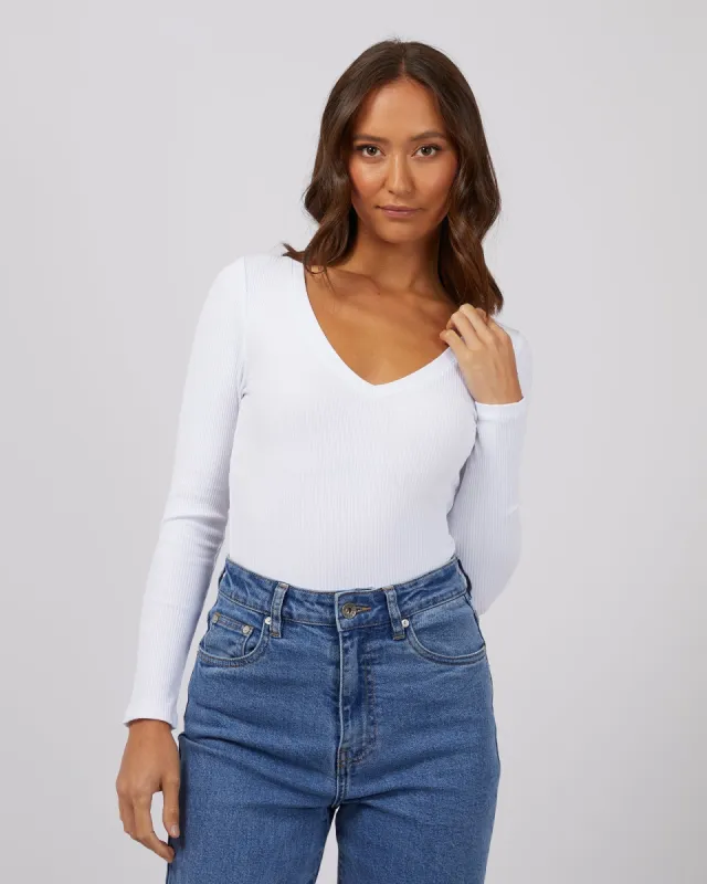 Lily Long Sleeve White sold by edge clothing