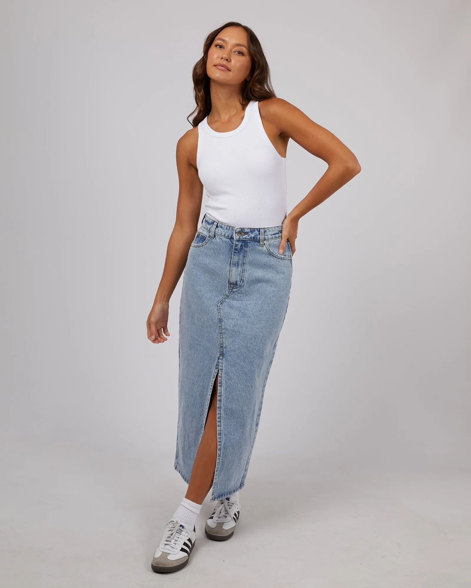 Eva Maxi Skirt Light Blue sold by edge clothing product image thumbnail 2