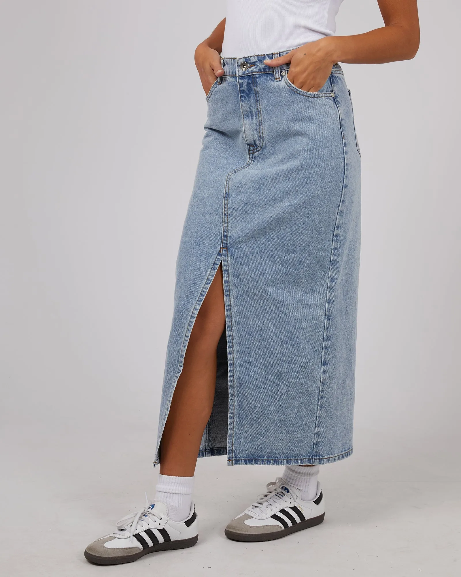 Eva Maxi Skirt Light Blue sold by edge clothing product image thumbnail 3