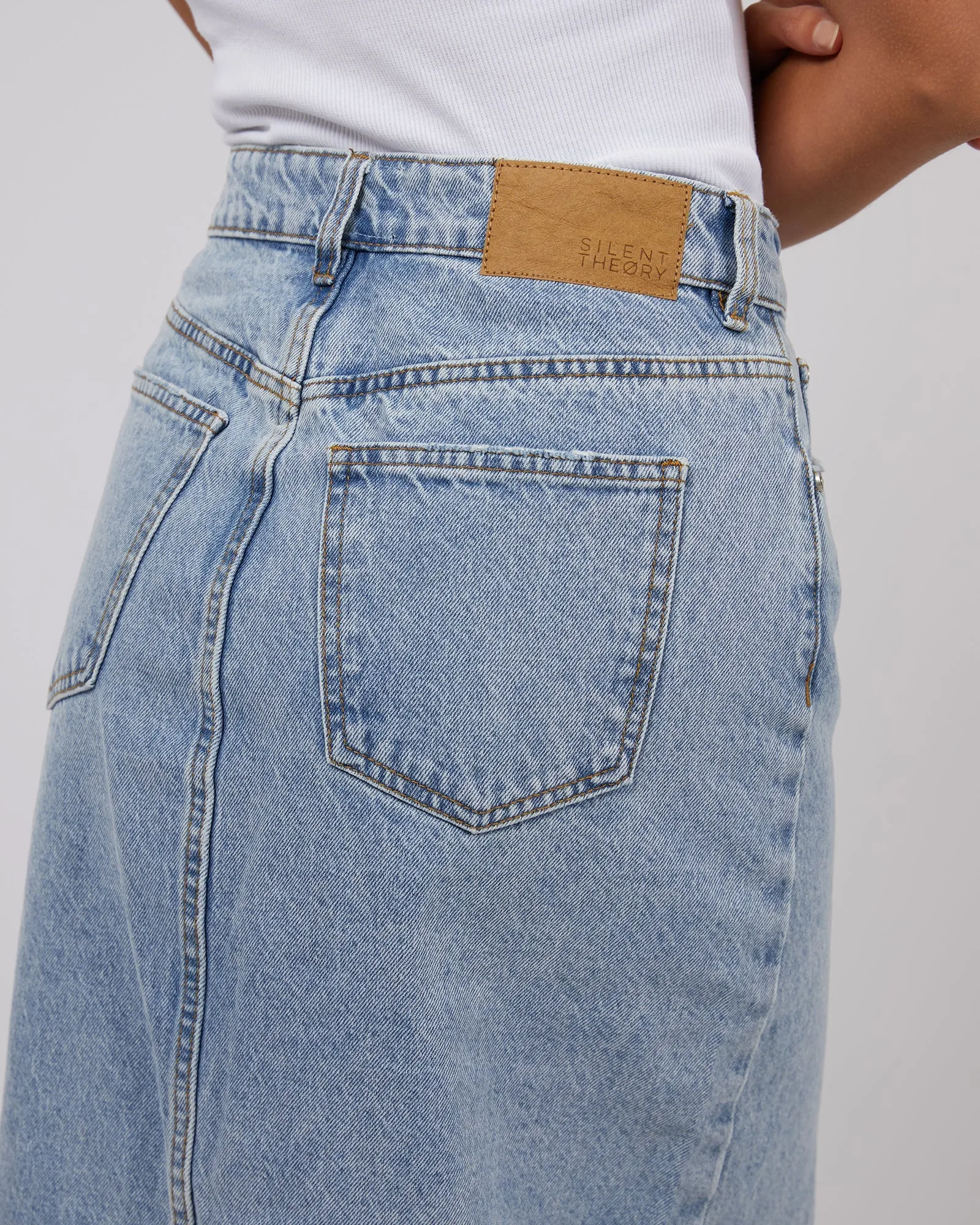 Eva Maxi Skirt Light Blue sold by edge clothing product image thumbnail 4