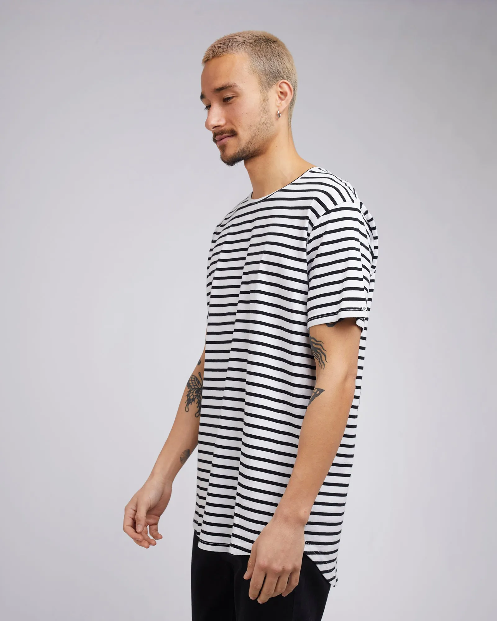 Acid Tail Tee 3 Pack Stripe, Navy & Black sold by edge clothing product image thumbnail 4