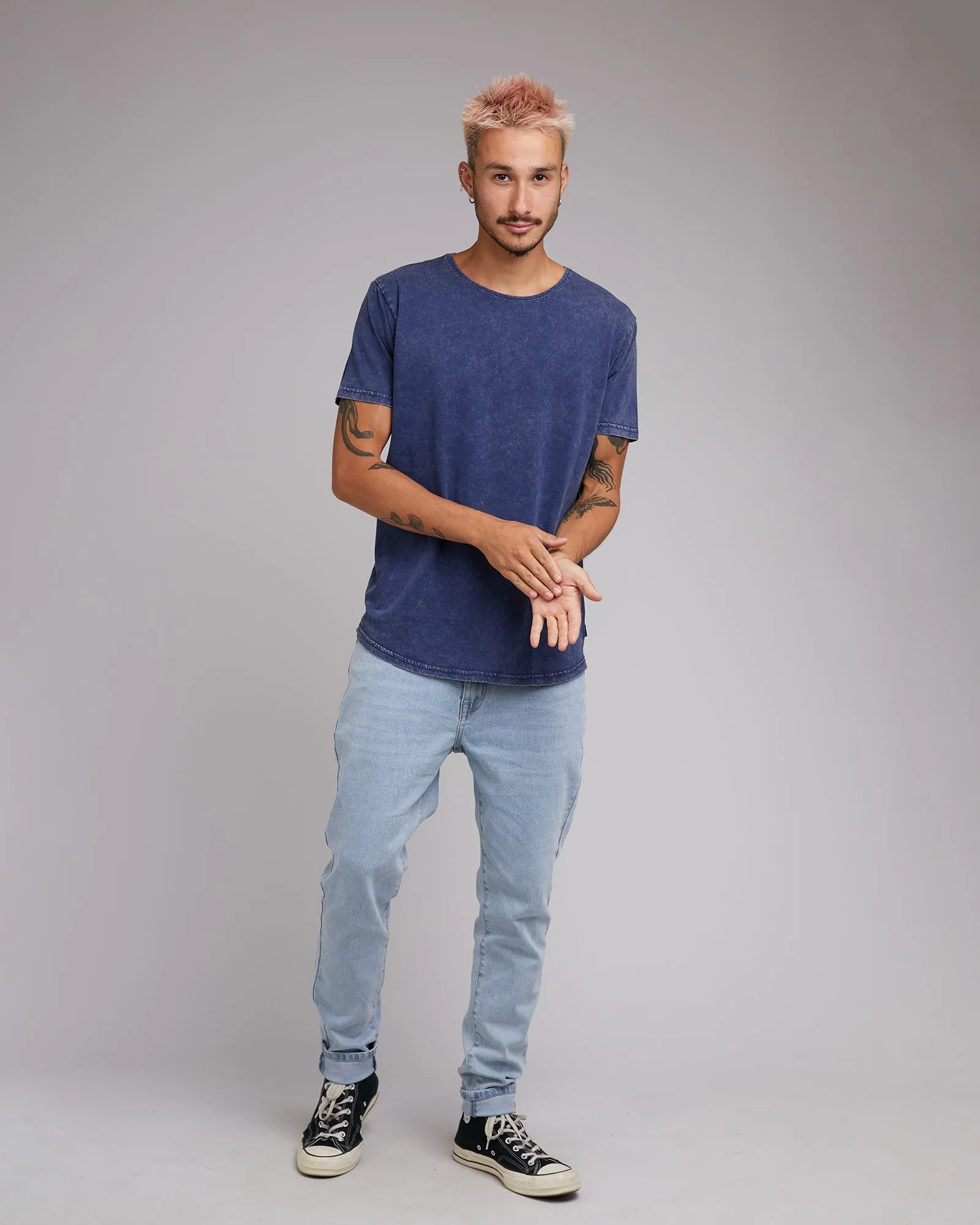 Acid Tail Tee 3 Pack Stripe, Navy & Black sold by edge clothing product image thumbnail 2