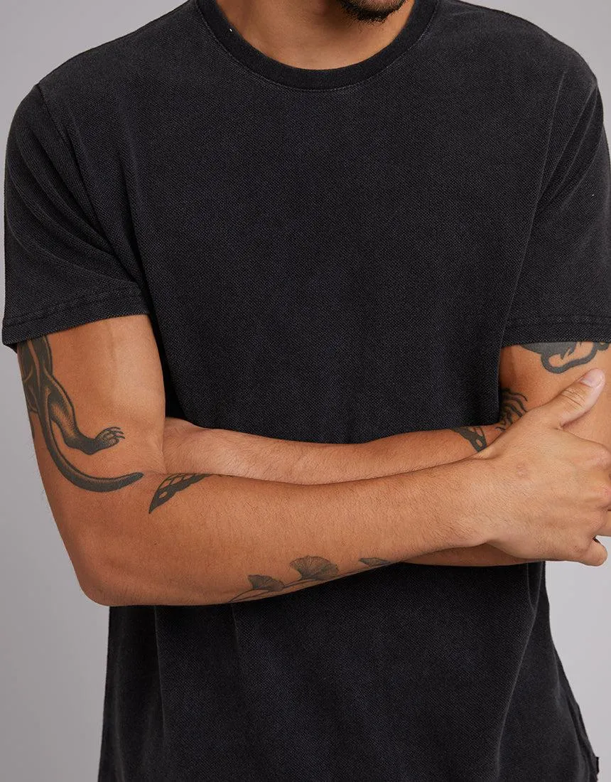 Acid Pique Tee Washed Black sold by edge clothing product image thumbnail 5