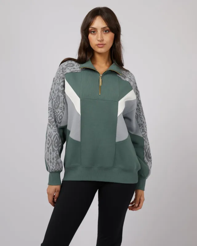 National Quarter Zip Green sold by edge clothing