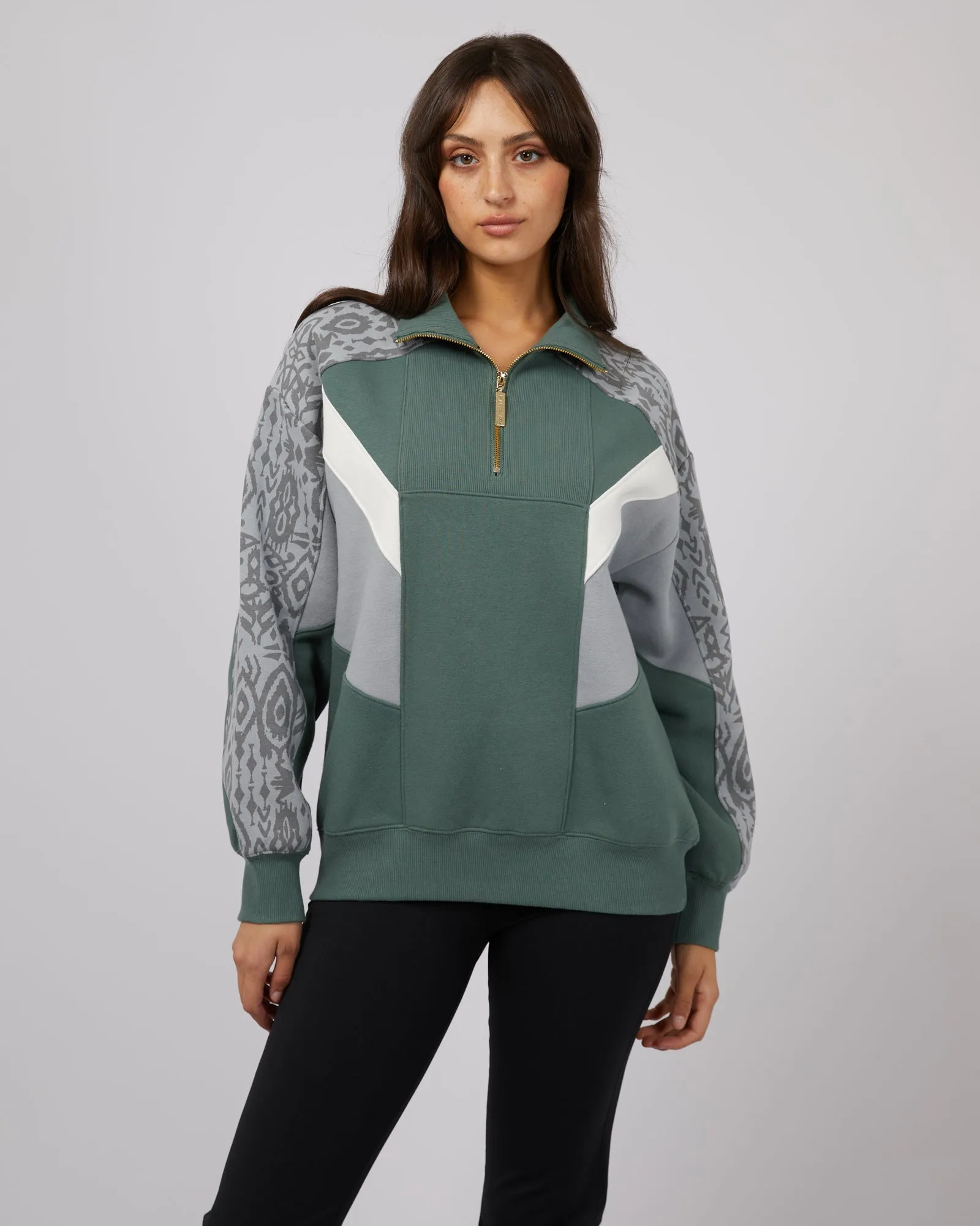 National Quarter Zip Green sold by edge clothing