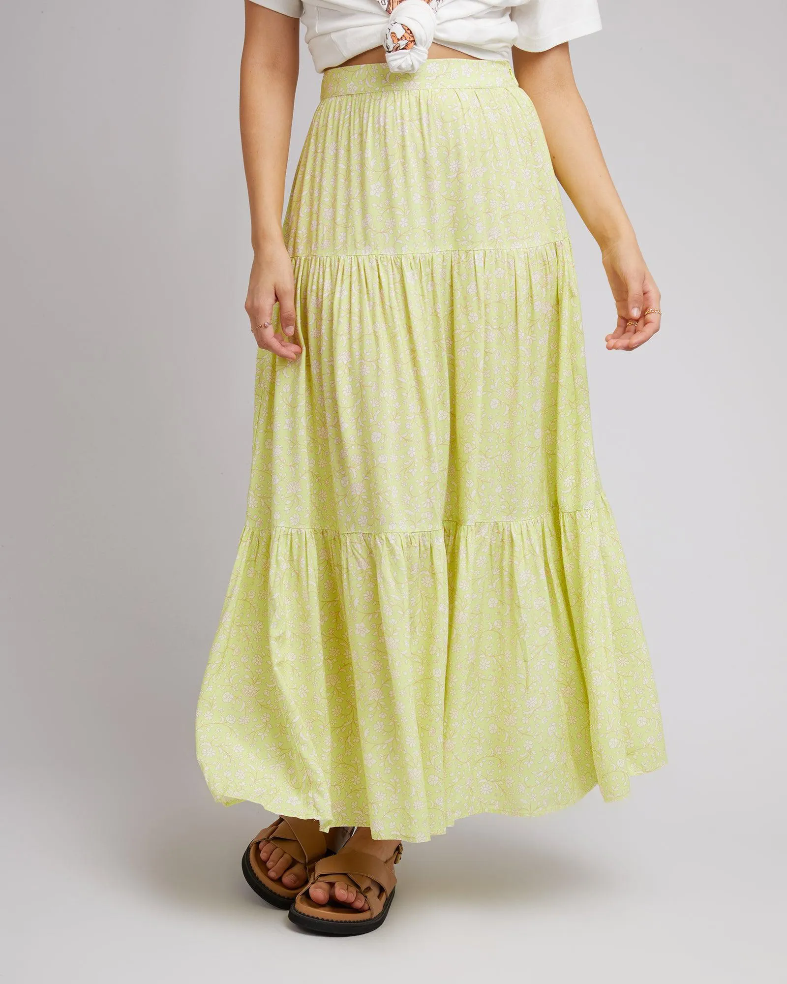 Leni Print Maxi Skirt sold by edge clothing