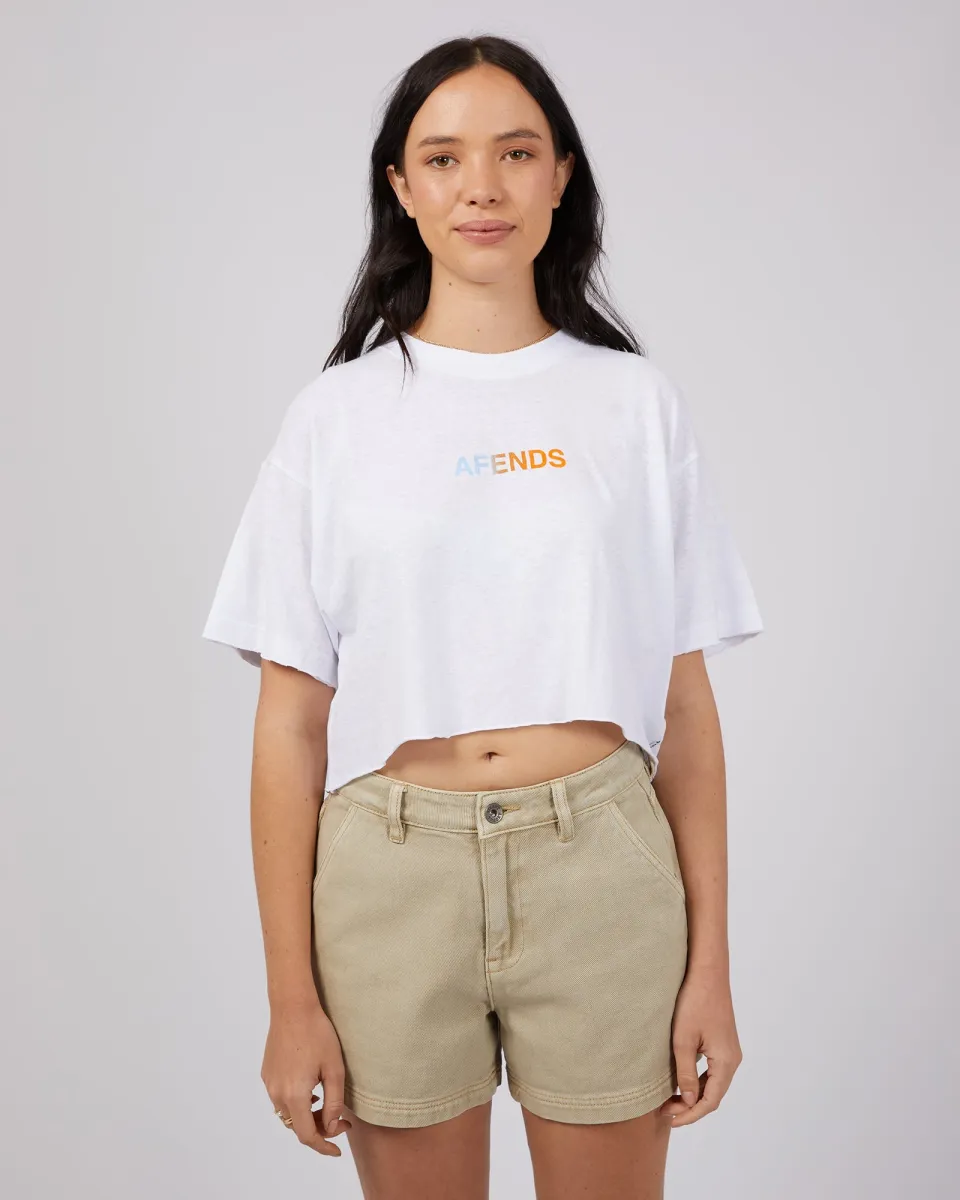 World Slay Hemp Cropped Tee White sold by edge clothing