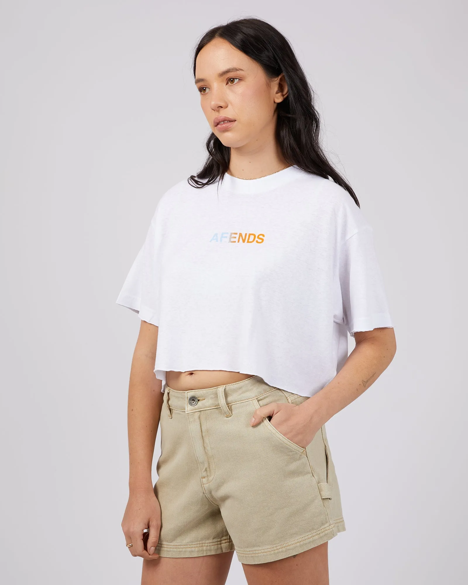 World Slay Hemp Cropped Tee White sold by edge clothing product image thumbnail 4
