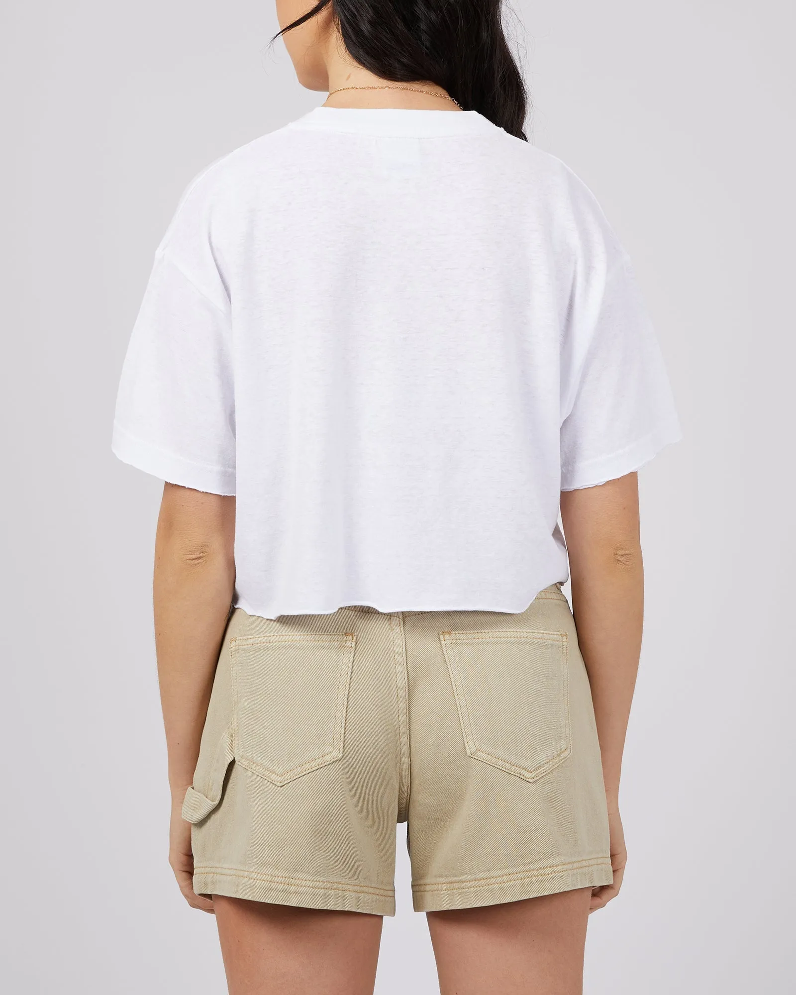 World Slay Hemp Cropped Tee White sold by edge clothing product image thumbnail 3