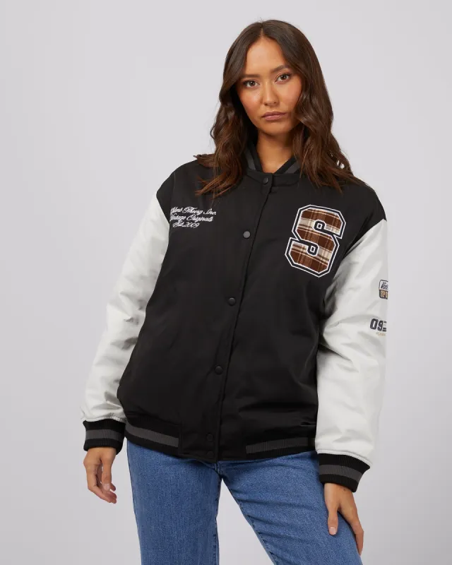 Varsity Jacket Black sold by edge clothing