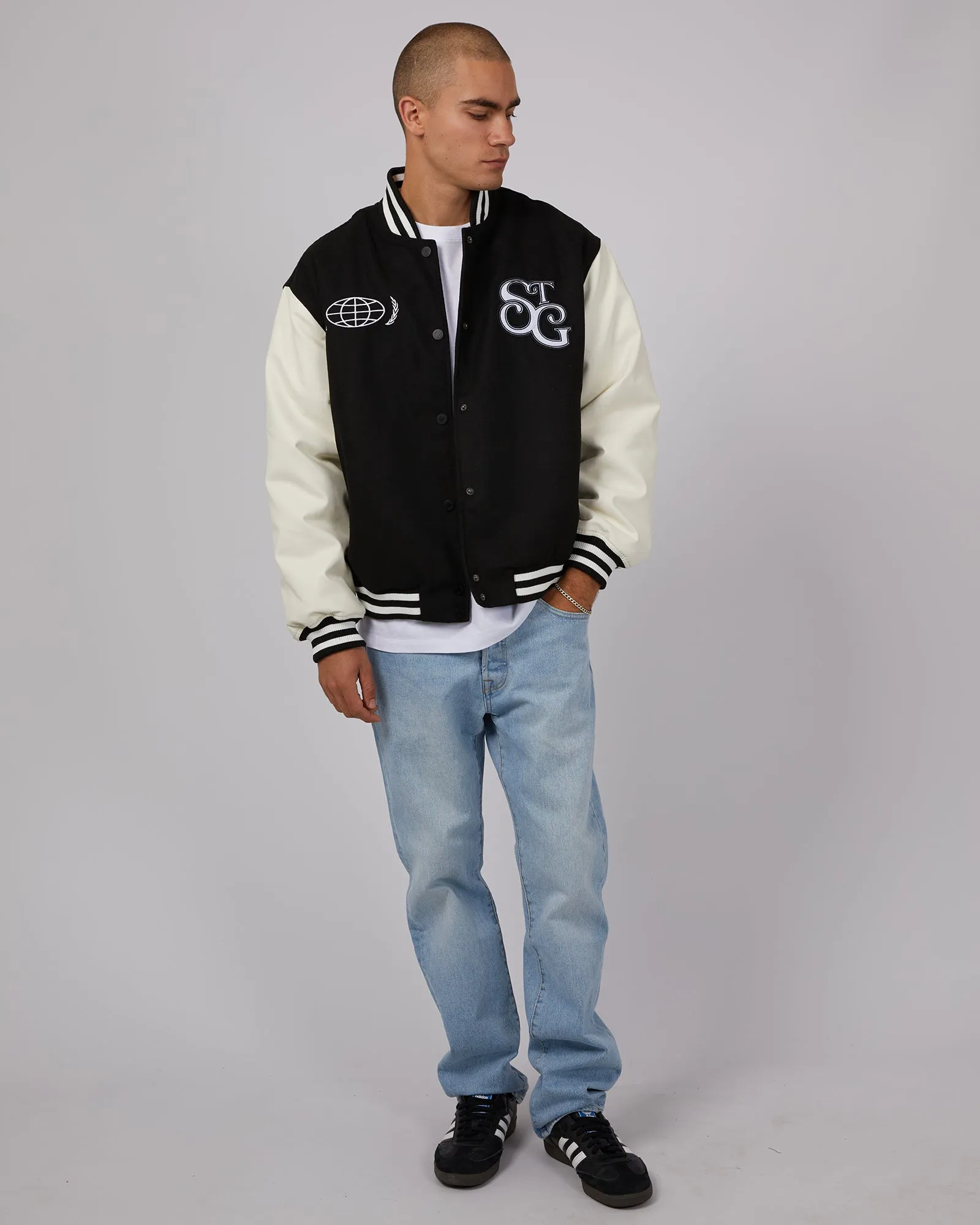 Varsity Jacket Black sold by edge clothing product image thumbnail 2