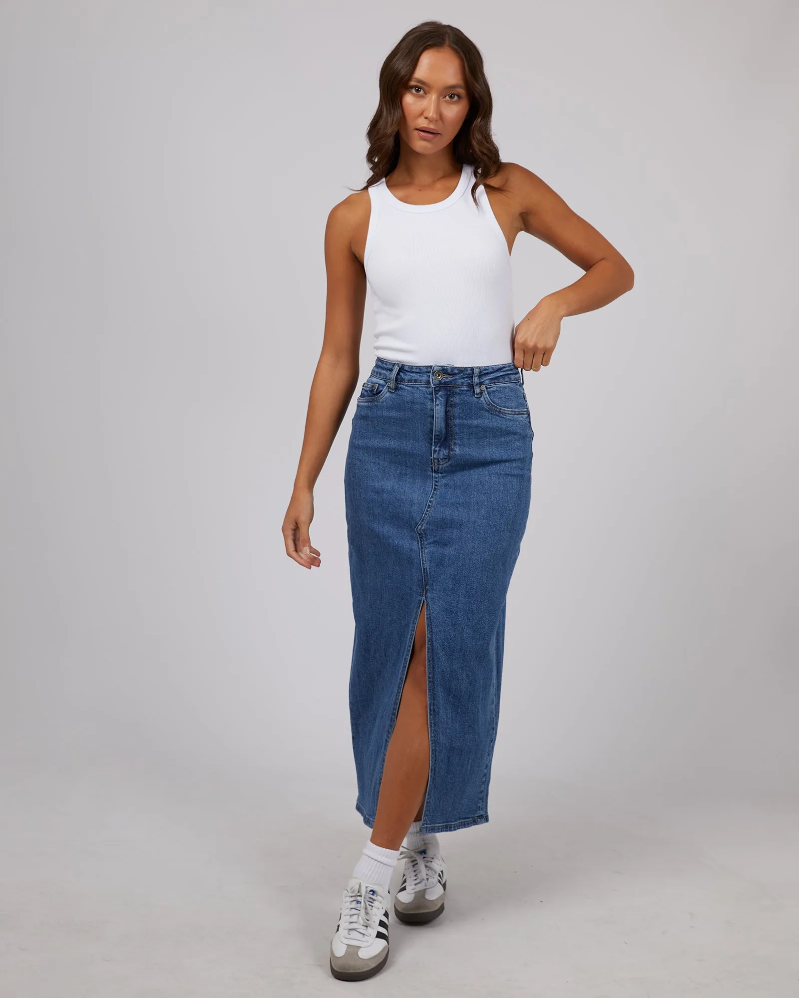 Eva Comfort Maxi Skirt Mid Blue sold by edge clothing product image thumbnail 2