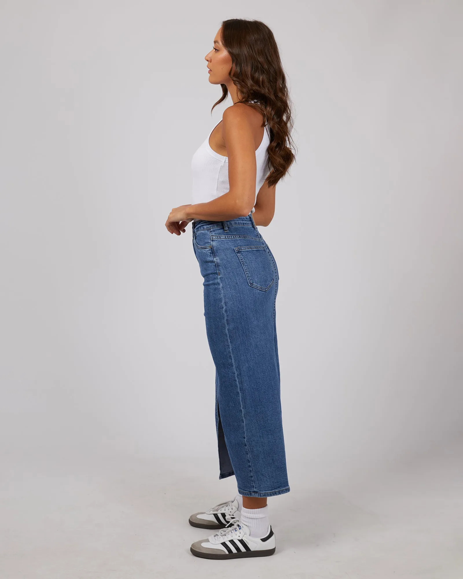 Eva Comfort Maxi Skirt Mid Blue sold by edge clothing product image thumbnail 4
