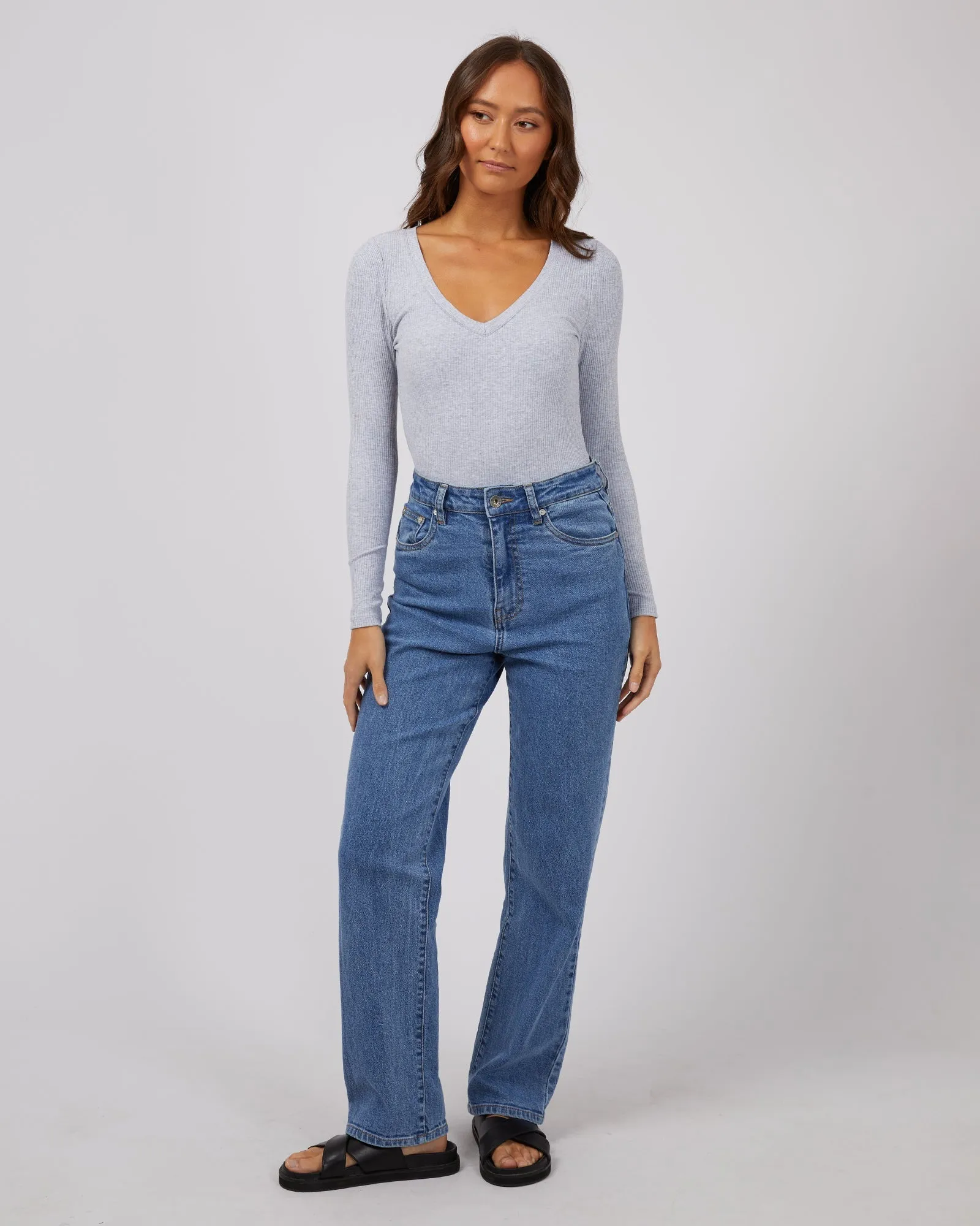 Lily Long Sleeve Grey Marle sold by edge clothing product image thumbnail 2