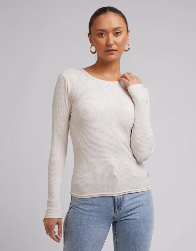Rib Long Sleeve Oatmeal sold by edge clothing