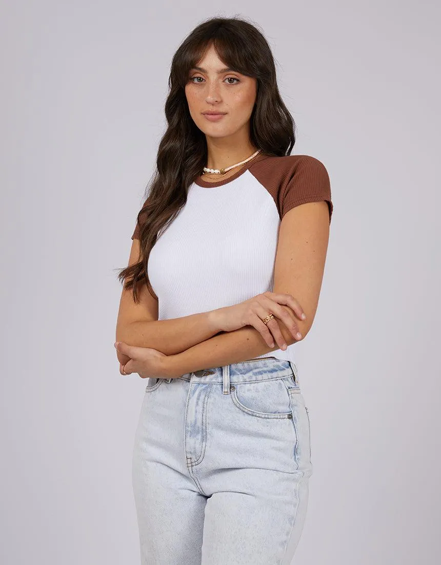 Eve Ringer Rib Tee Brown sold by edge clothing product image thumbnail 4