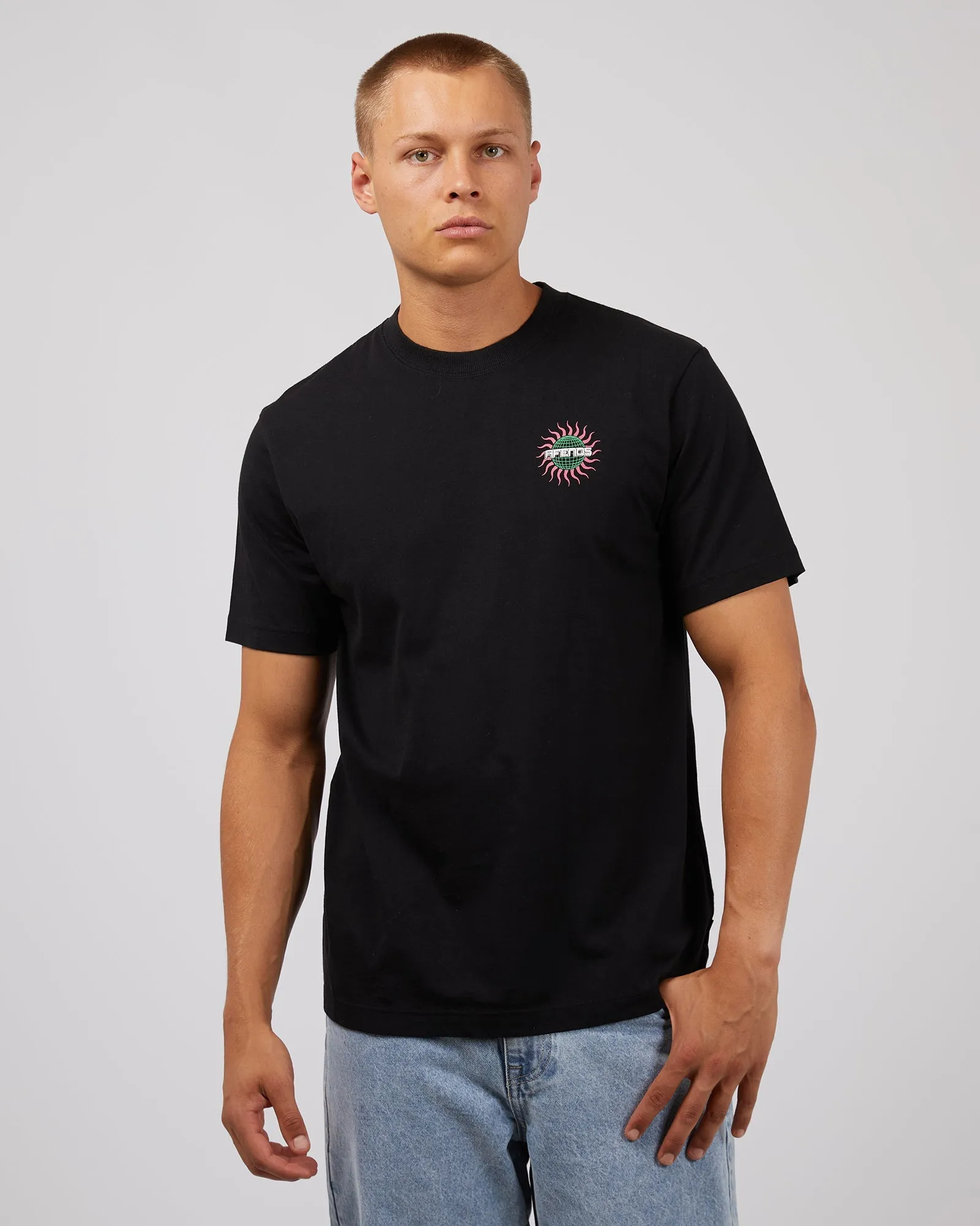 Solar Flare Recycled Retro Fit Tee Black sold by edge clothing product image thumbnail 3