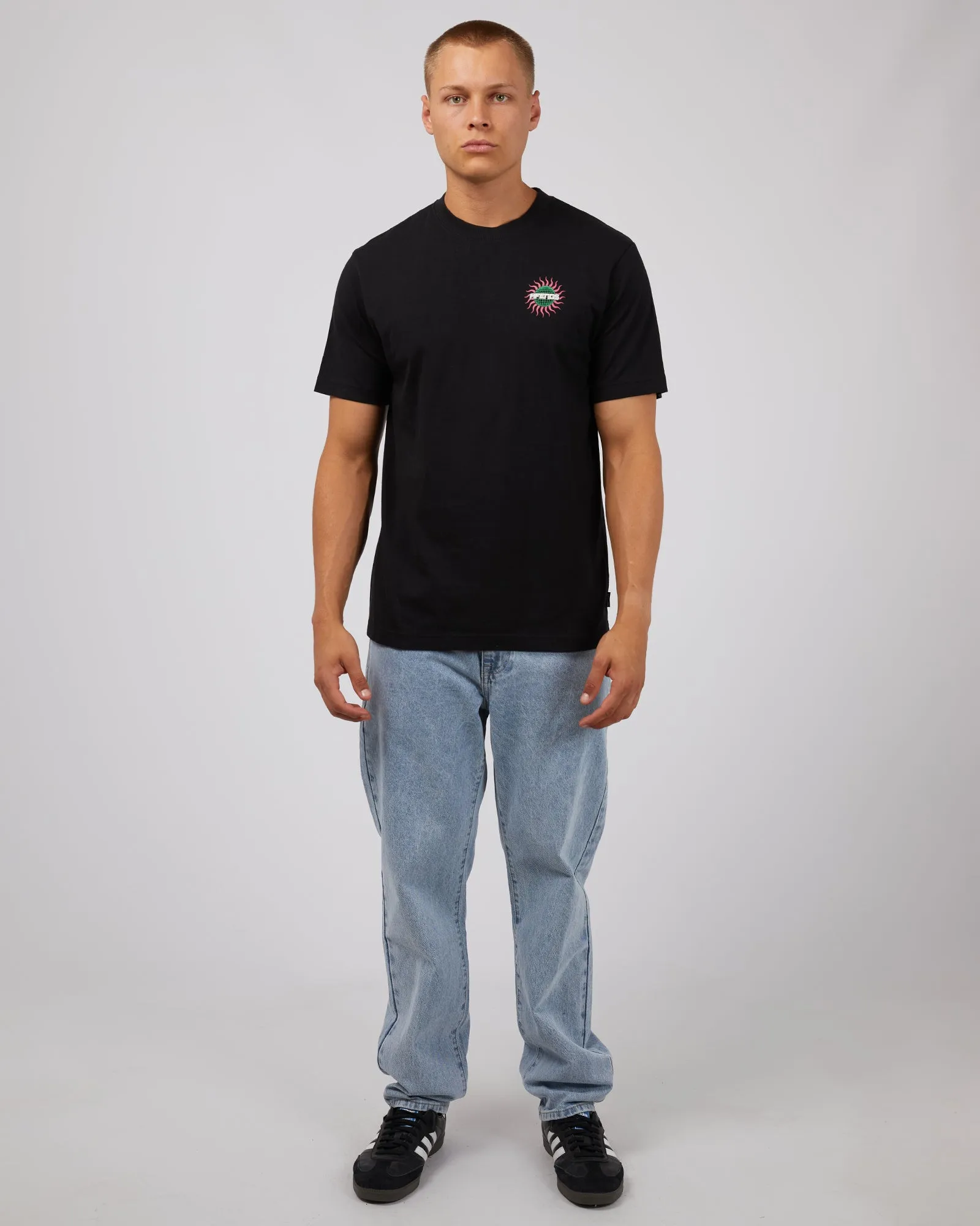 Solar Flare Recycled Retro Fit Tee Black sold by edge clothing product image thumbnail 2