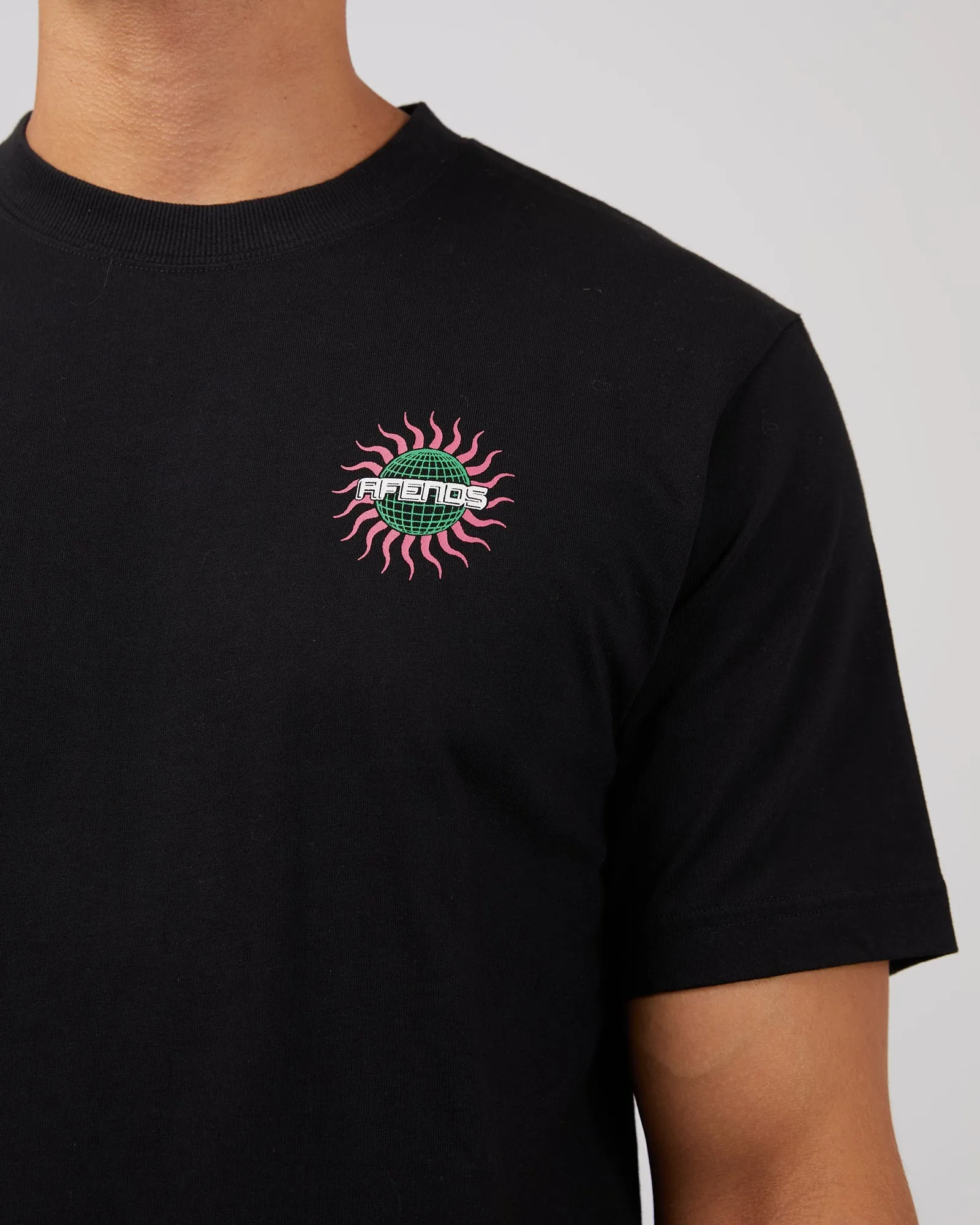 Solar Flare Recycled Retro Fit Tee Black sold by edge clothing product image thumbnail 5