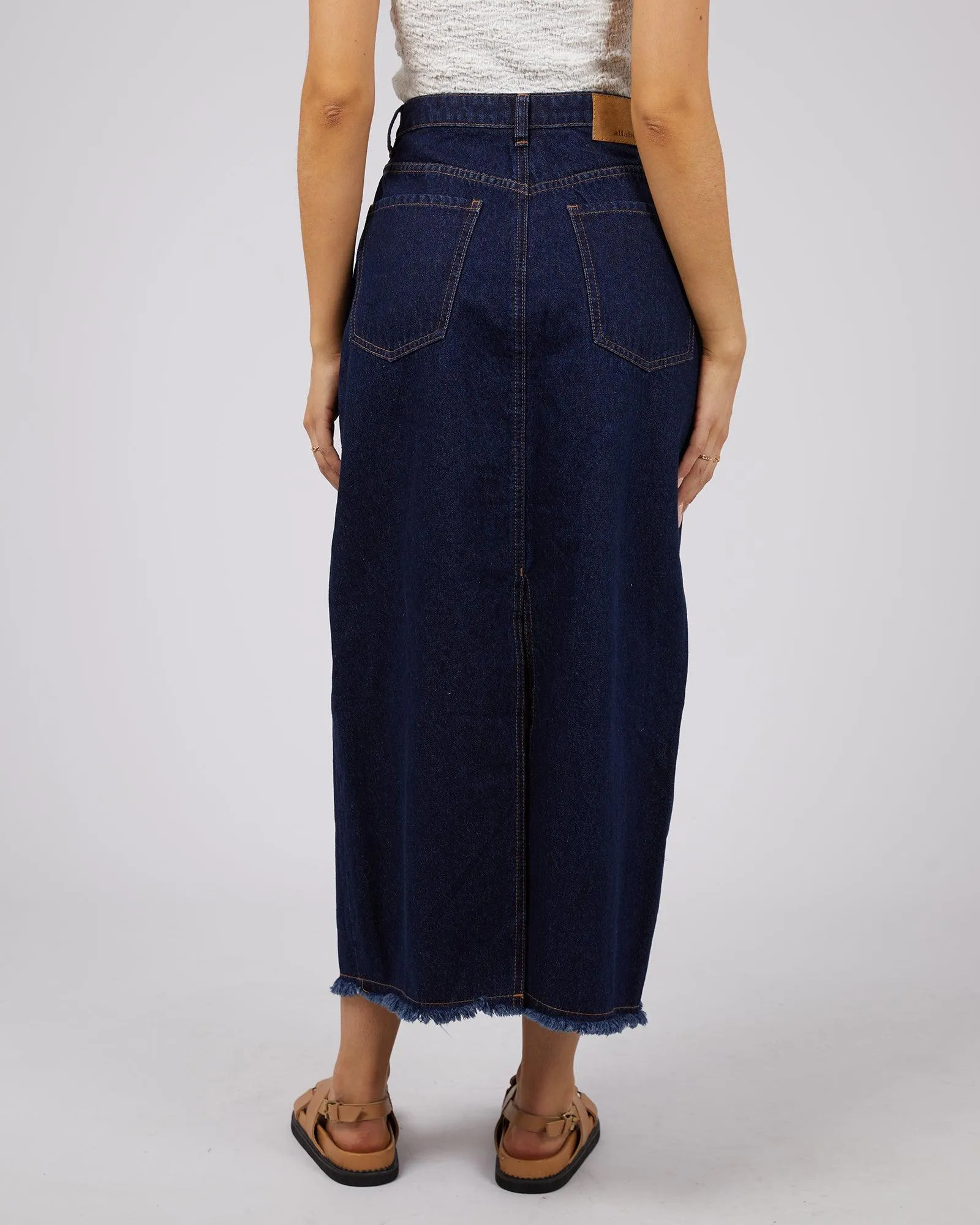 Ray Denim Maxi Skirt Organic Blue sold by edge clothing product image thumbnail 3