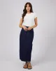 Ray Denim Maxi Skirt Organic Blue sold by edge clothing