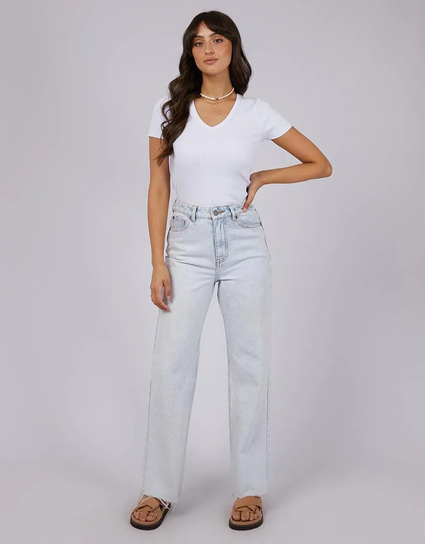 Eve Rib V Neck Tee White sold by edge clothing product image thumbnail 2