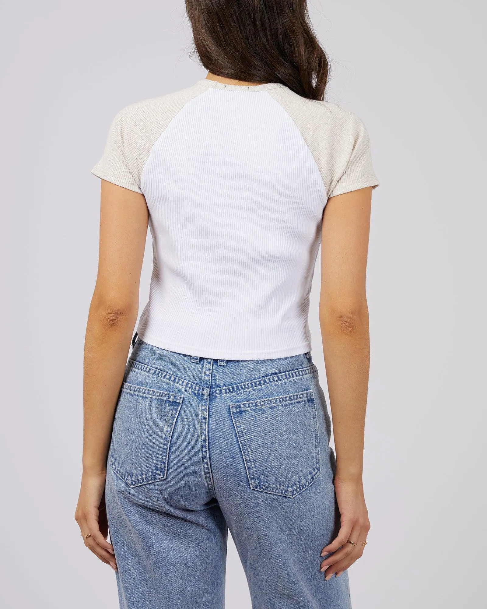 Eve Ringer Rib Tee Oat sold by edge clothing product image thumbnail 3