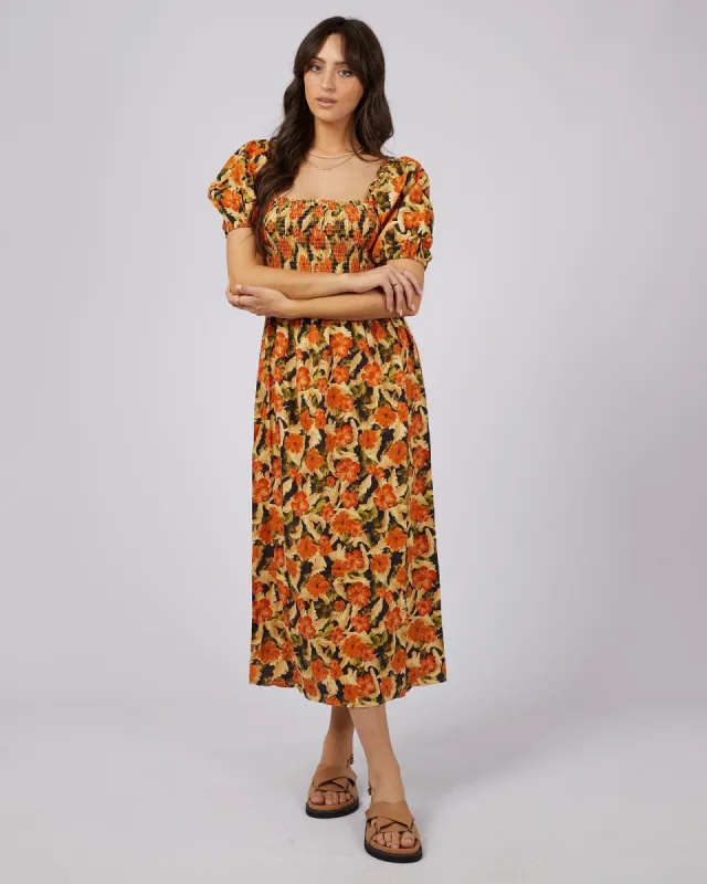 Margot Floral Print Midi Dress sold by edge clothing