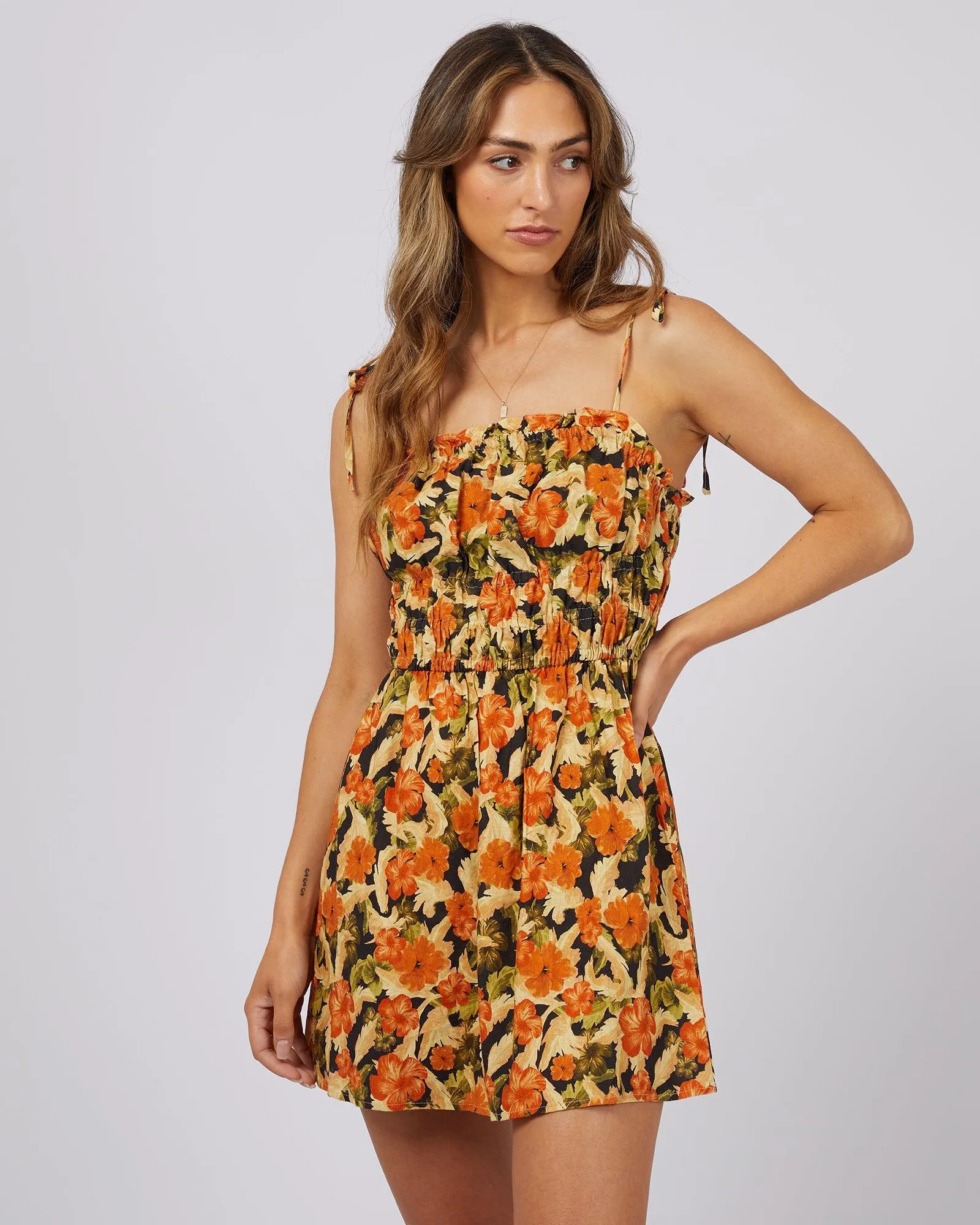 Margot Floral Print Mini Dress sold by edge clothing