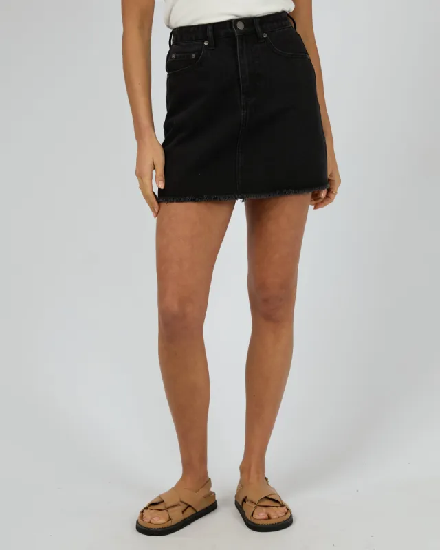 Ray Mini Skirt Washed Black sold by edge clothing