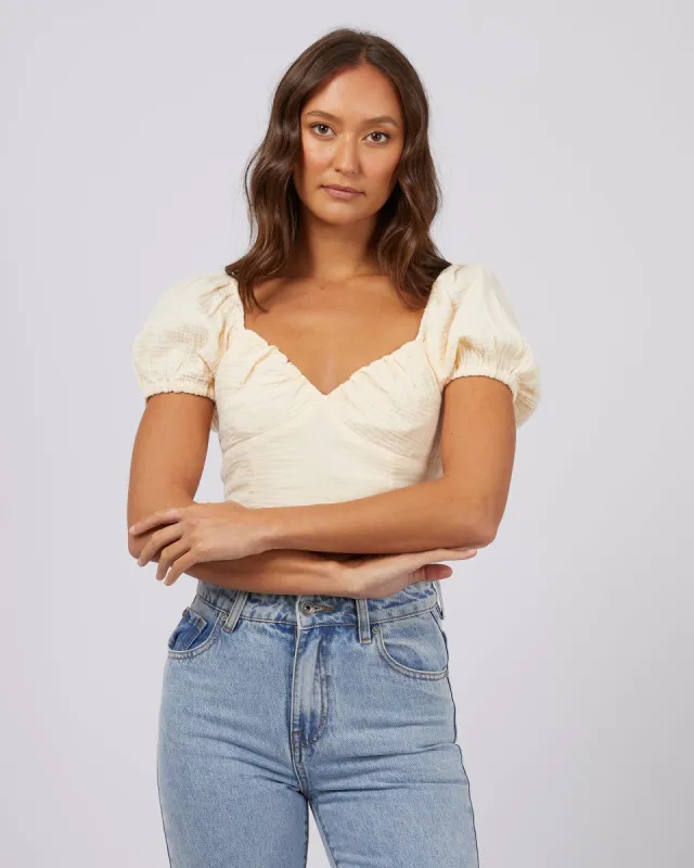 Mahlia Top Lemon sold by edge clothing