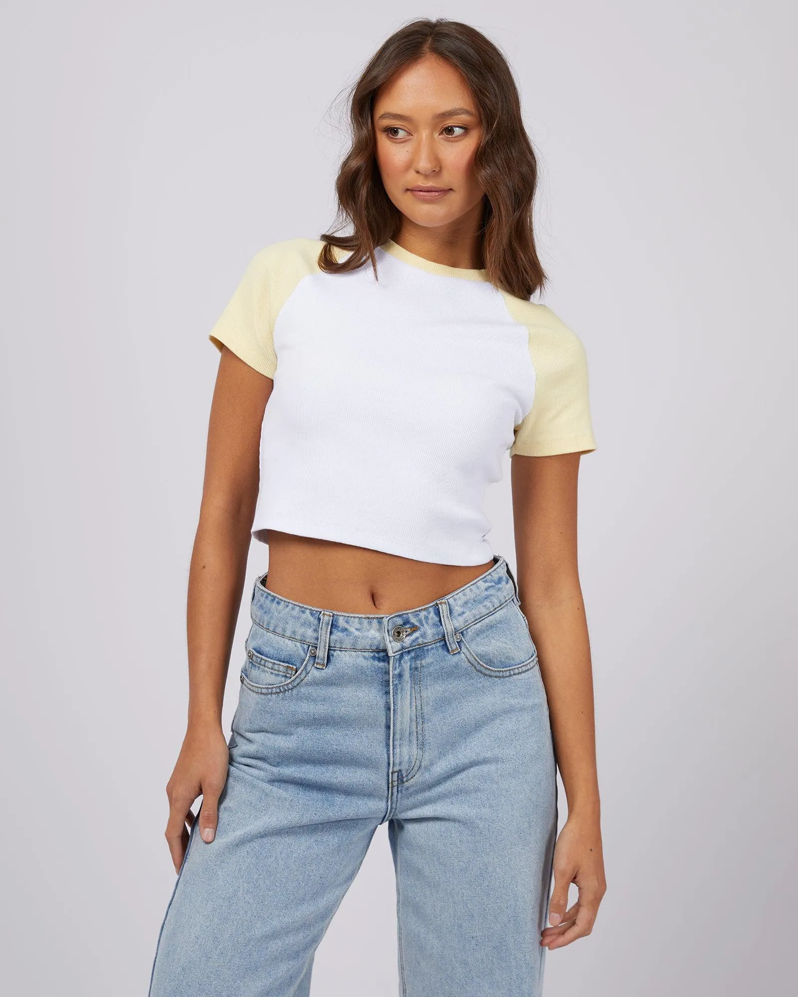 Contrast Tee Lemon sold by edge clothing