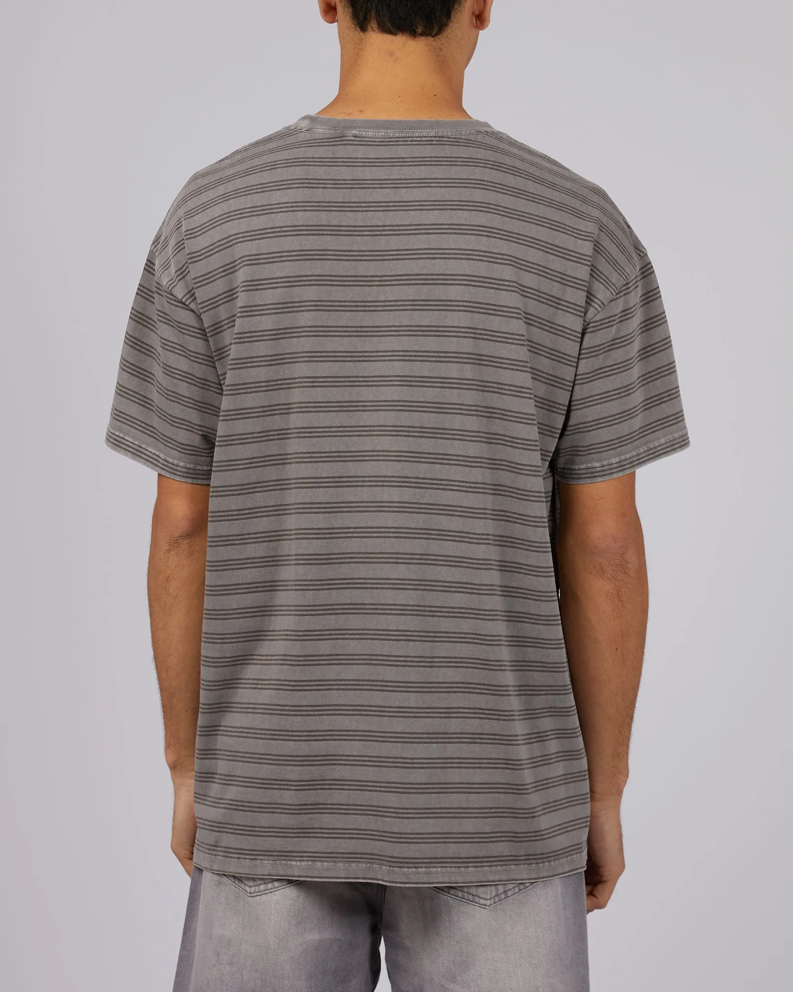 Overdyed Stripe Tee Charcoal sold by edge clothing product image thumbnail 3